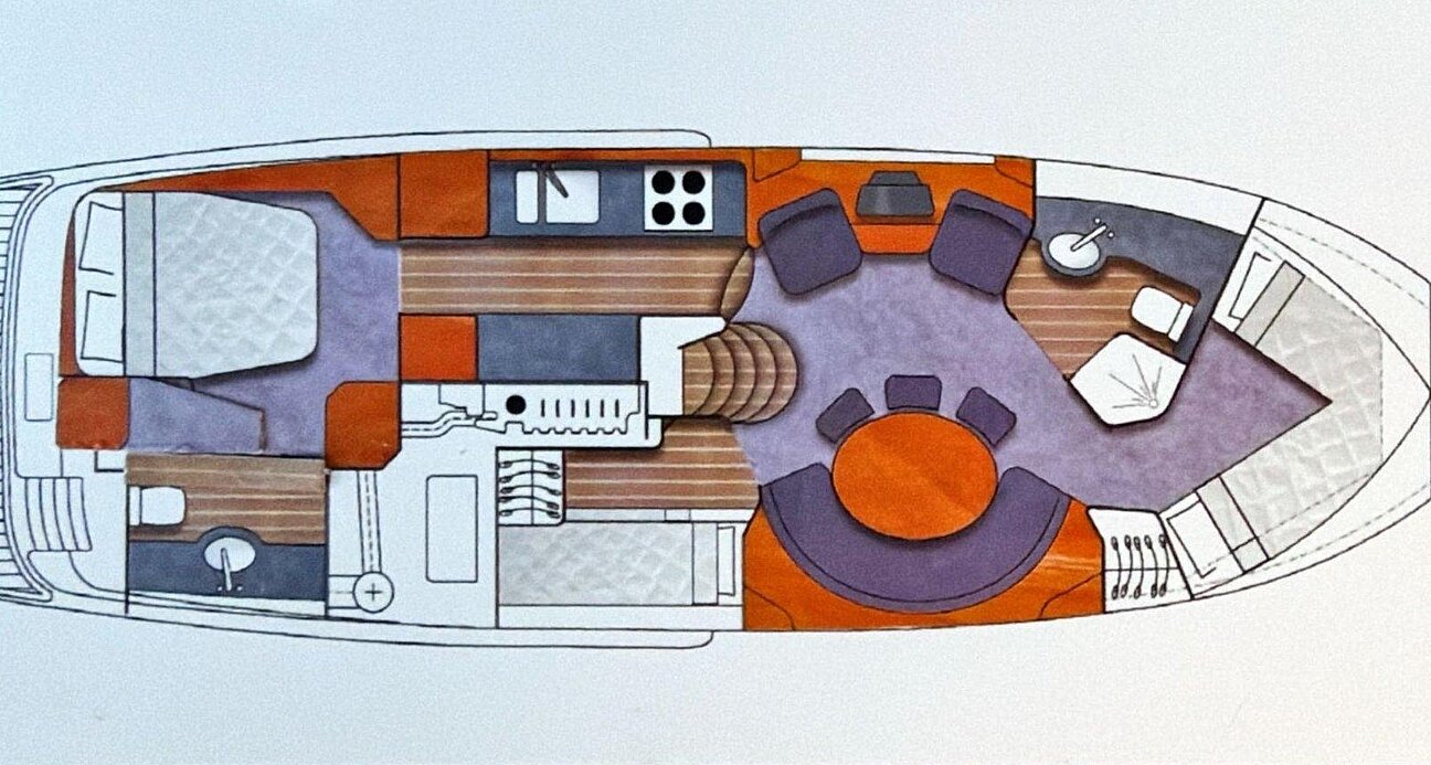 Motoryacht Elling E3 Spezial Zeichnung